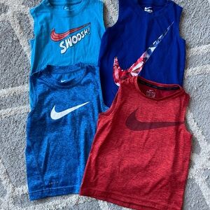 Nike Blue and Red Tank Tops